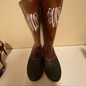 monogrammed duck boots i love jewelry
